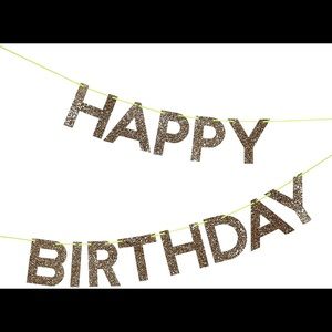 Meri Meri Gold Happy Birthday Banner